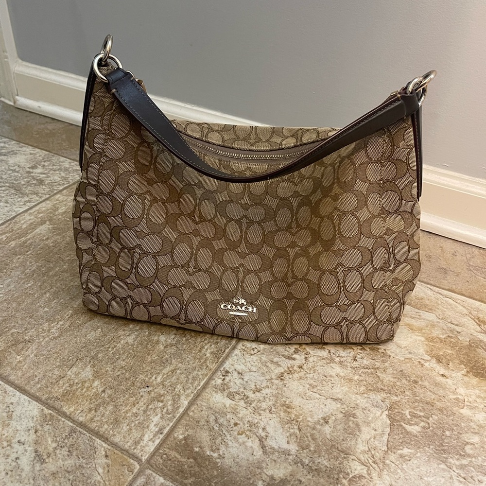 Coach Biege Signature Canvas Bag